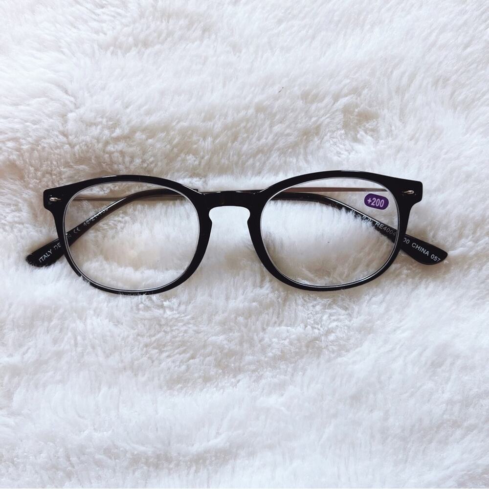 Daisy Black Thin Lightweight Reader Glasses